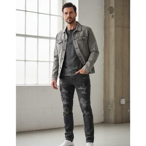 American Eagle Flex Mens Corduroy Jeans Distressed Straight Grunge Brown 30x32